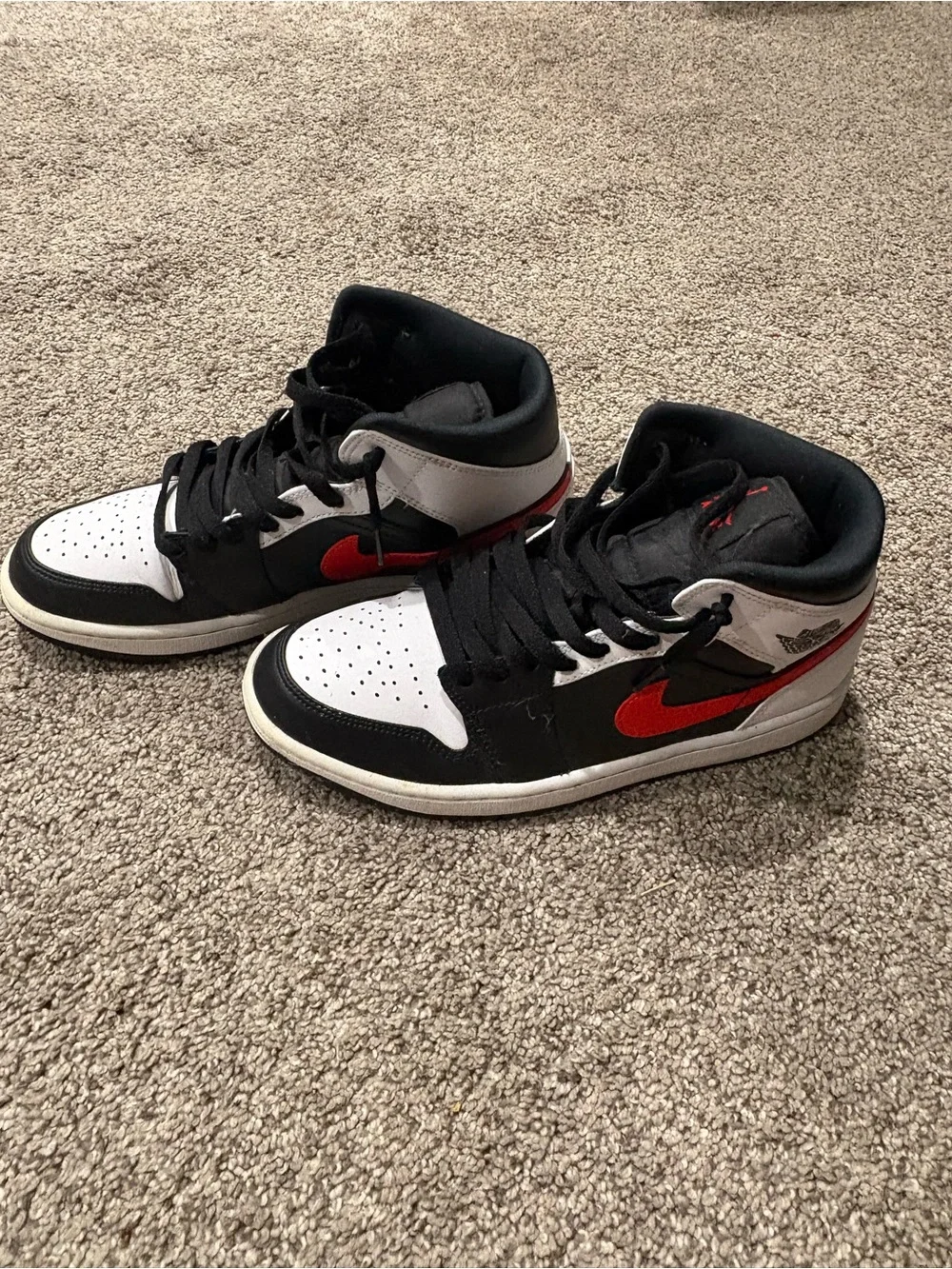 Jordan High-Top Sneakers - Black / White / Red